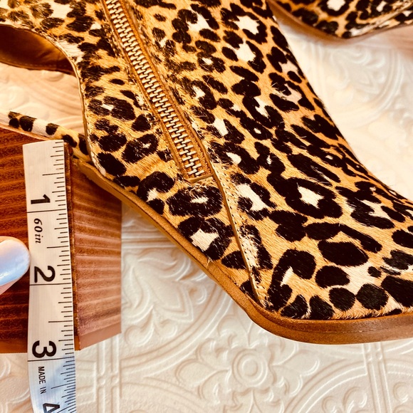 Gianni Bini Cheetah Print Ankle Bootie Heels sz 10 - Picture 3 of 3